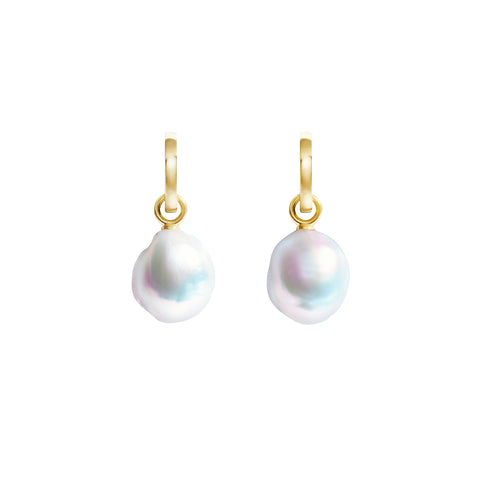 AURELIA BAROQUE PEARL HOOP EARRINGS