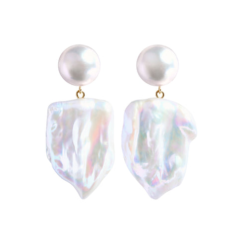 XXL SABRE KORA PEARL EARRINGS