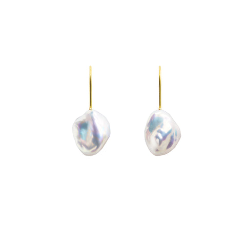 MERMAIA KESHI PEARL HOOK EARRINGS