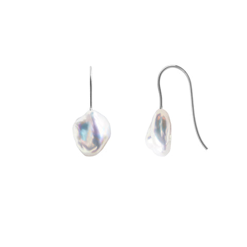 MERMAIA KESHI PEARL HOOK EARRINGS