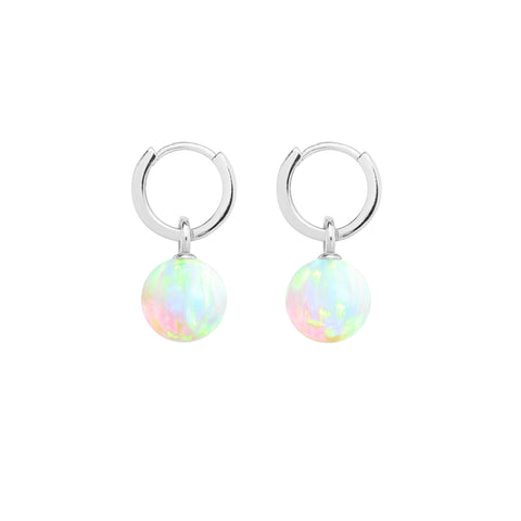 SEA OPAL HOOP EARRINGS