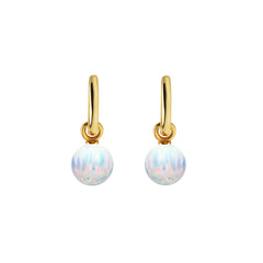 AETIA ICE OPAL HOOP EARRINGS