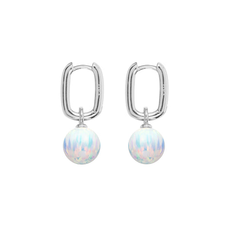 AETIA ICE OPAL HOOP EARRINGS