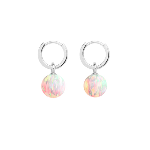 SUN OPAL HOOP EARRINGS