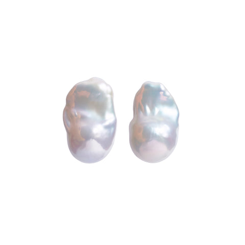 NEBULA WHITE PEARL EARRINGS