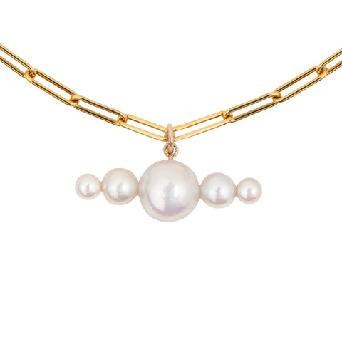 AETIA LINEA PEARL CHAIN NECKLACE