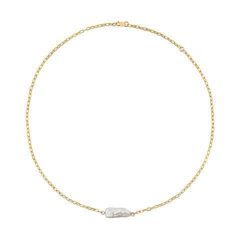 CORALIA LONG BAROQUE PEARL NECKLACE