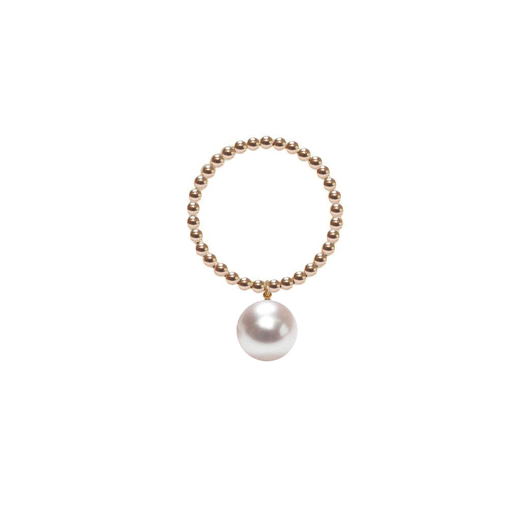 Delicate pearl ring sales